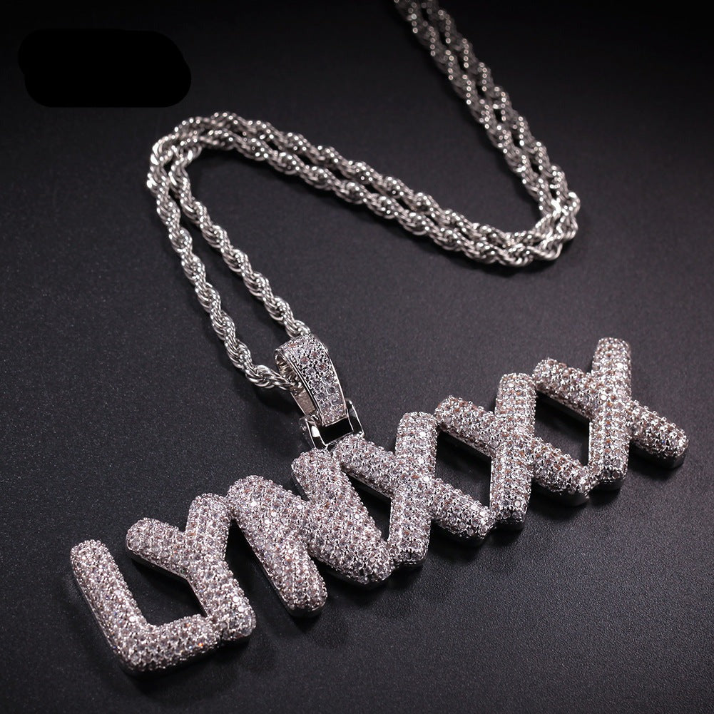 Personalized Bubble Letter Necklace