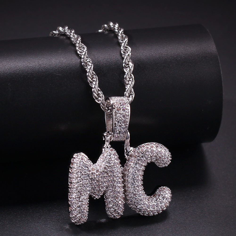 Personalized Bubble Letter Necklace