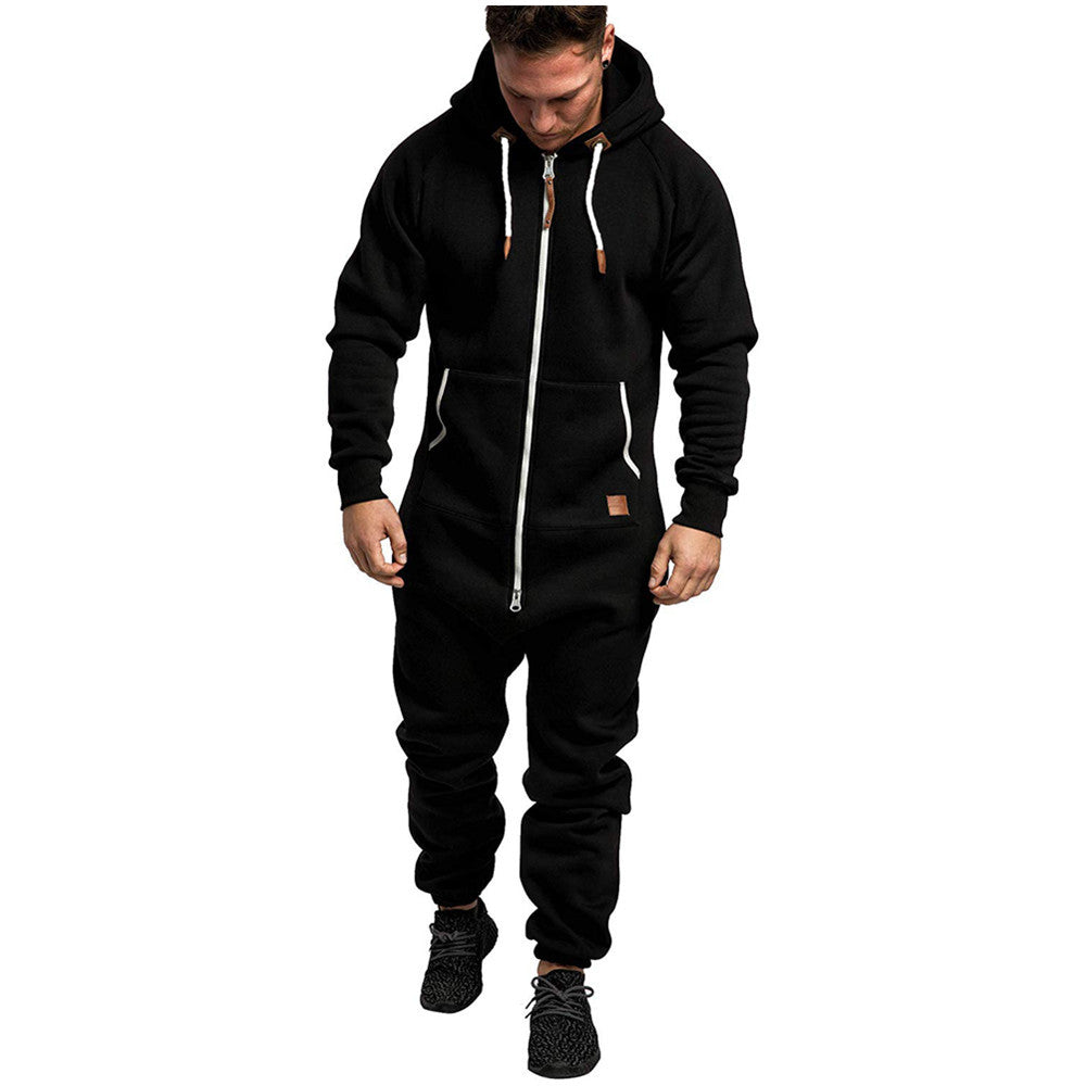 Men’s Hooded Fleece Jumpsuit