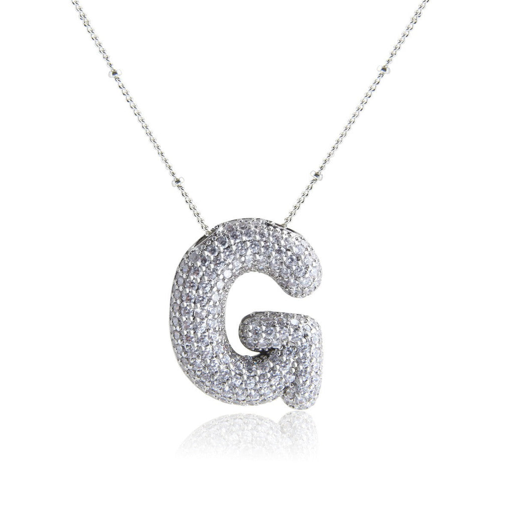 Bubble Initial Necklace