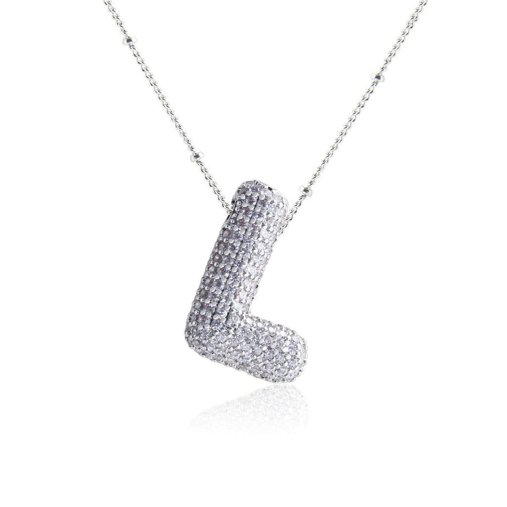 Bubble Initial Necklace