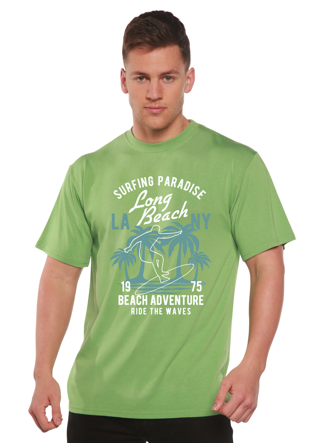 Beach Adventure Men's Bamboo Viscose/Organic Cotton Short Sleeve Graphic T-Shirt