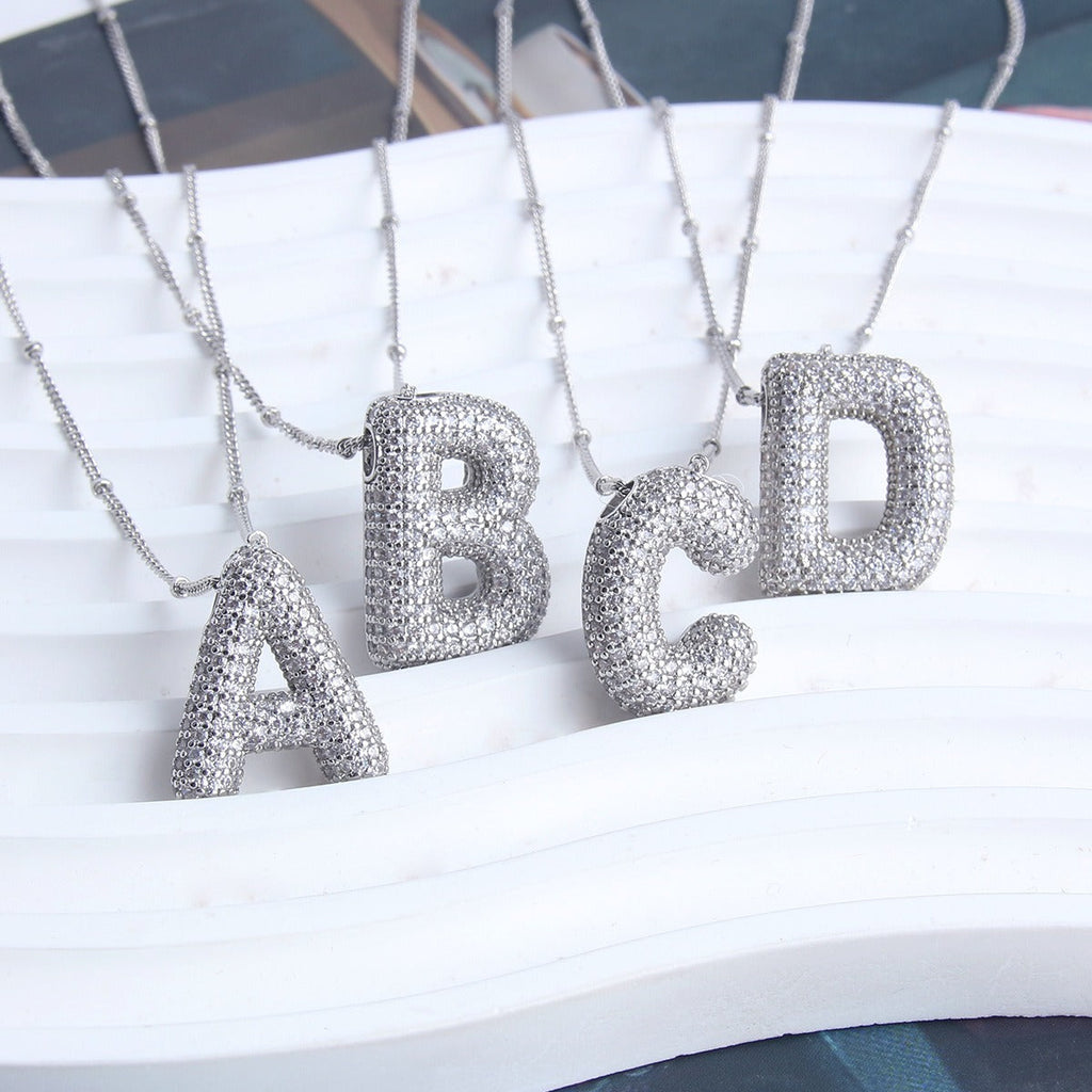 Bubble Initial Necklace