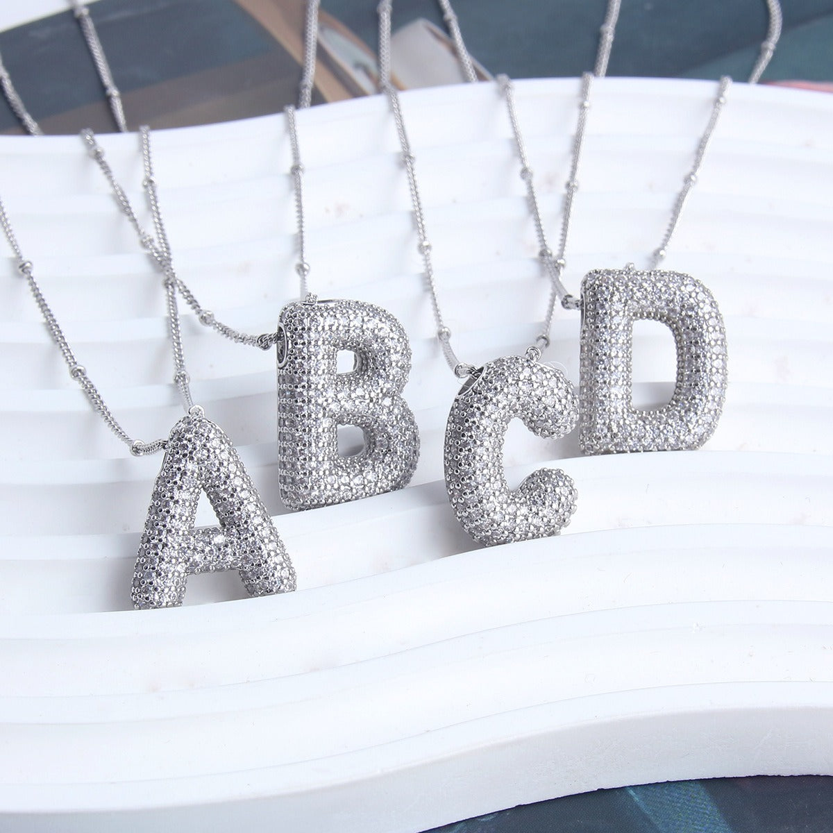 Bubble Initial Necklace