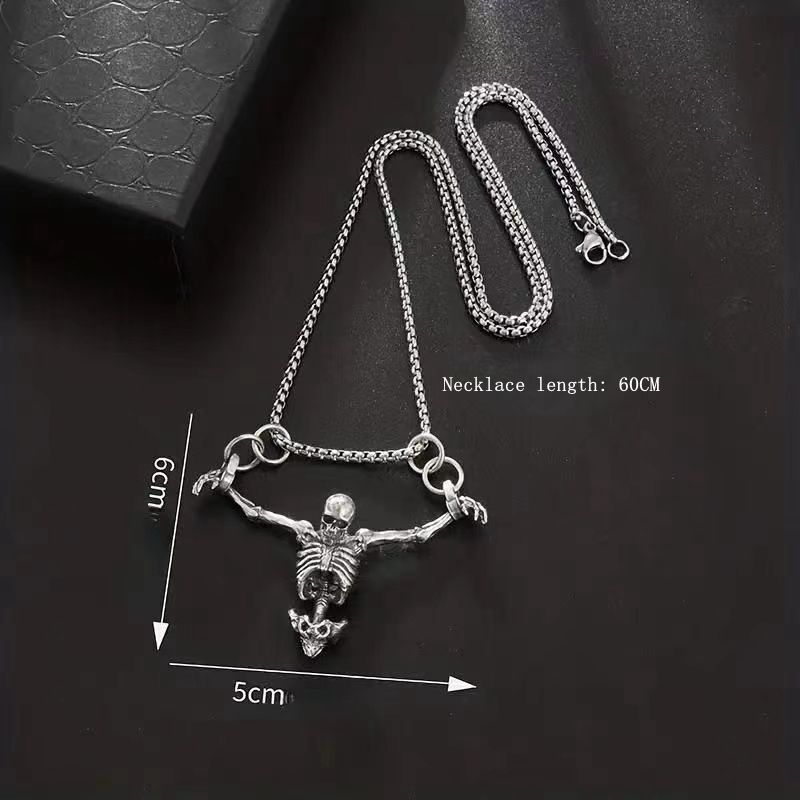 Halloween Skull Pendant Necklace