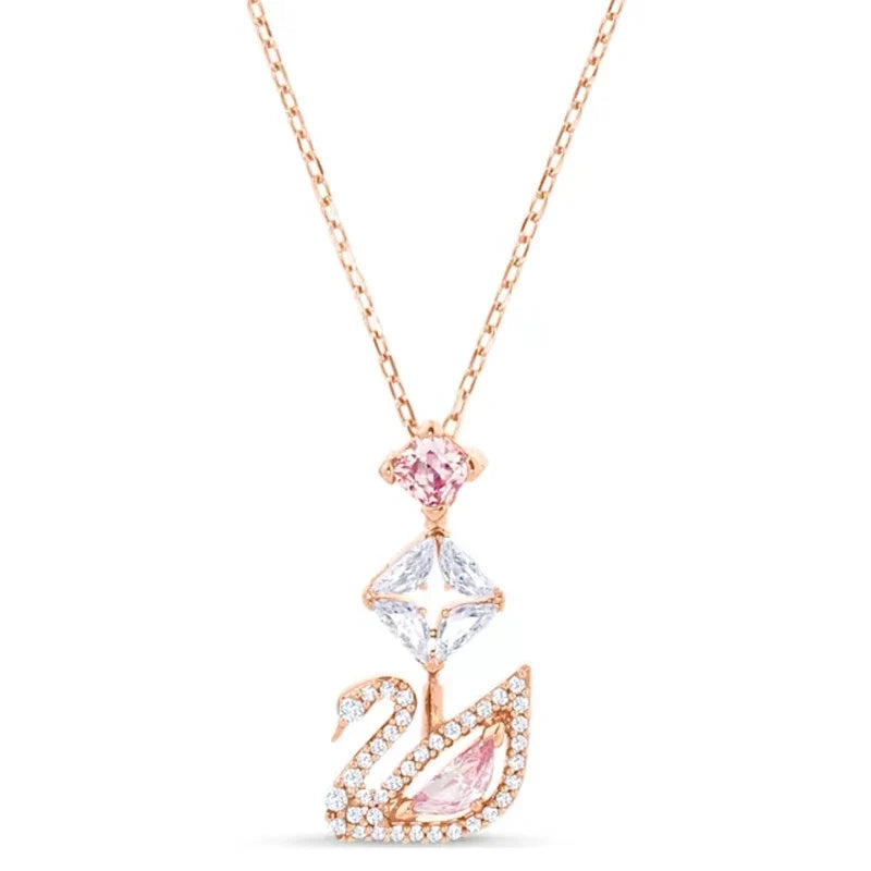 Pink Swan Necklace