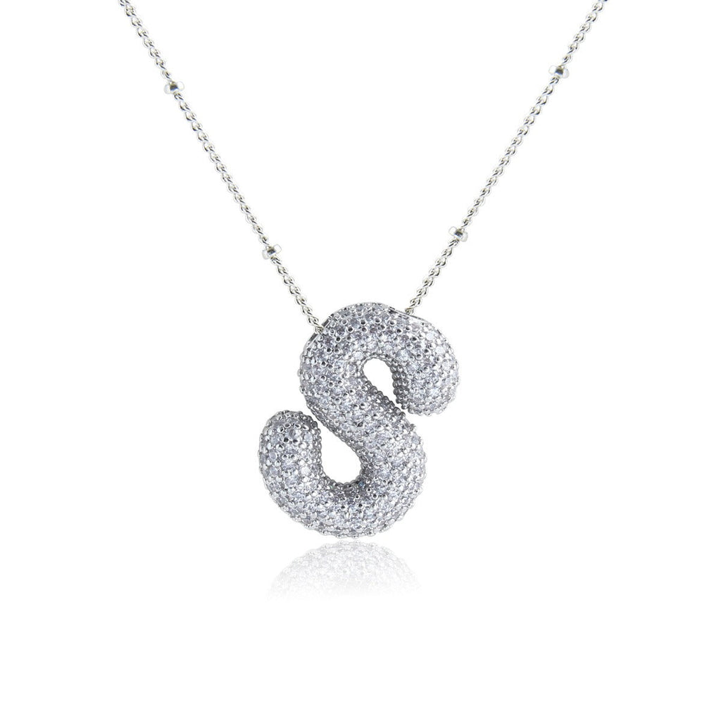 Bubble Initial Necklace