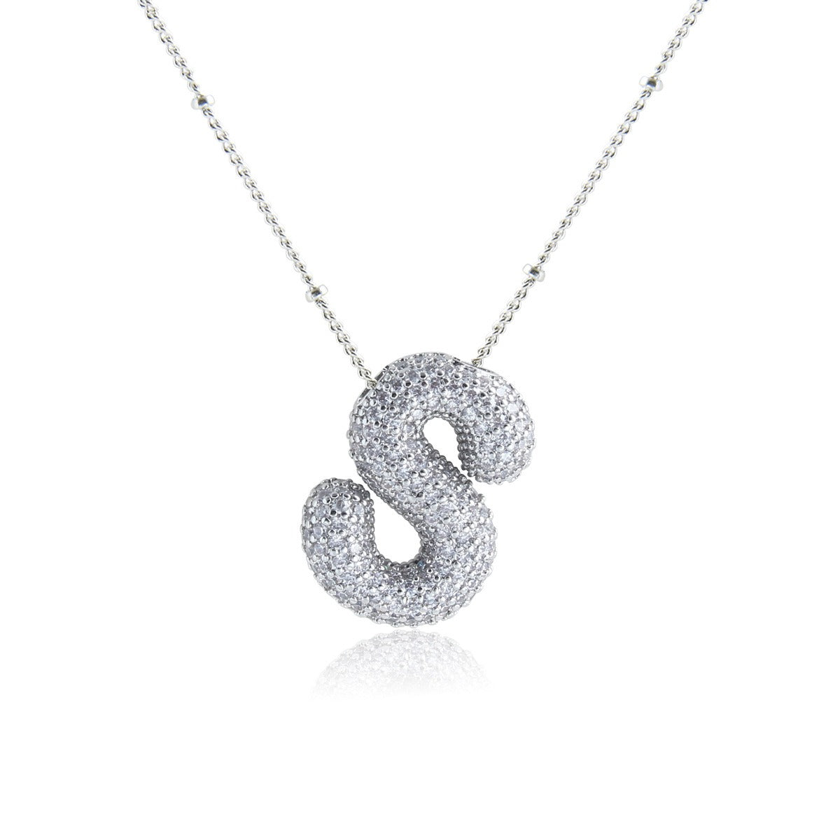 Bubble Initial Necklace