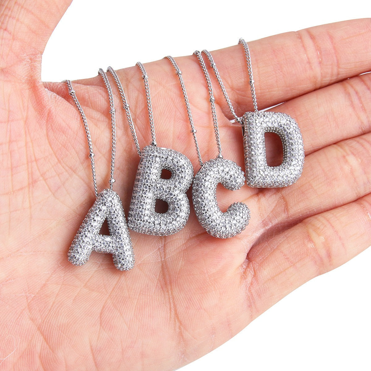Bubble Initial Necklace