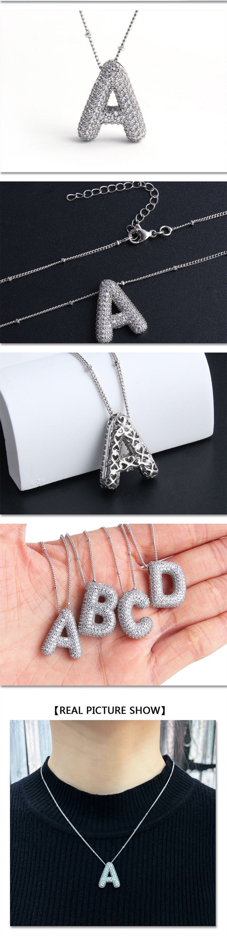 Bubble Initial Necklace
