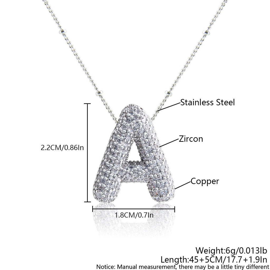 Bubble Initial Necklace
