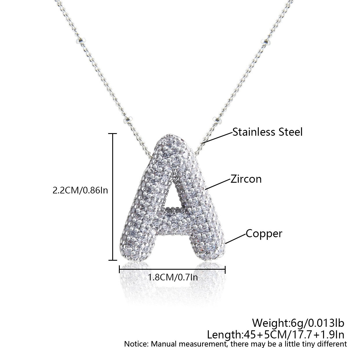Bubble Initial Necklace
