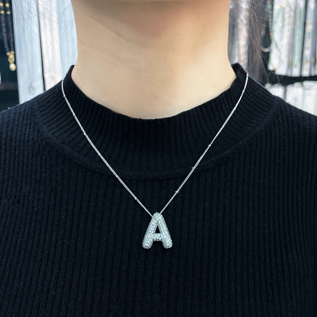 Bubble Initial Necklace