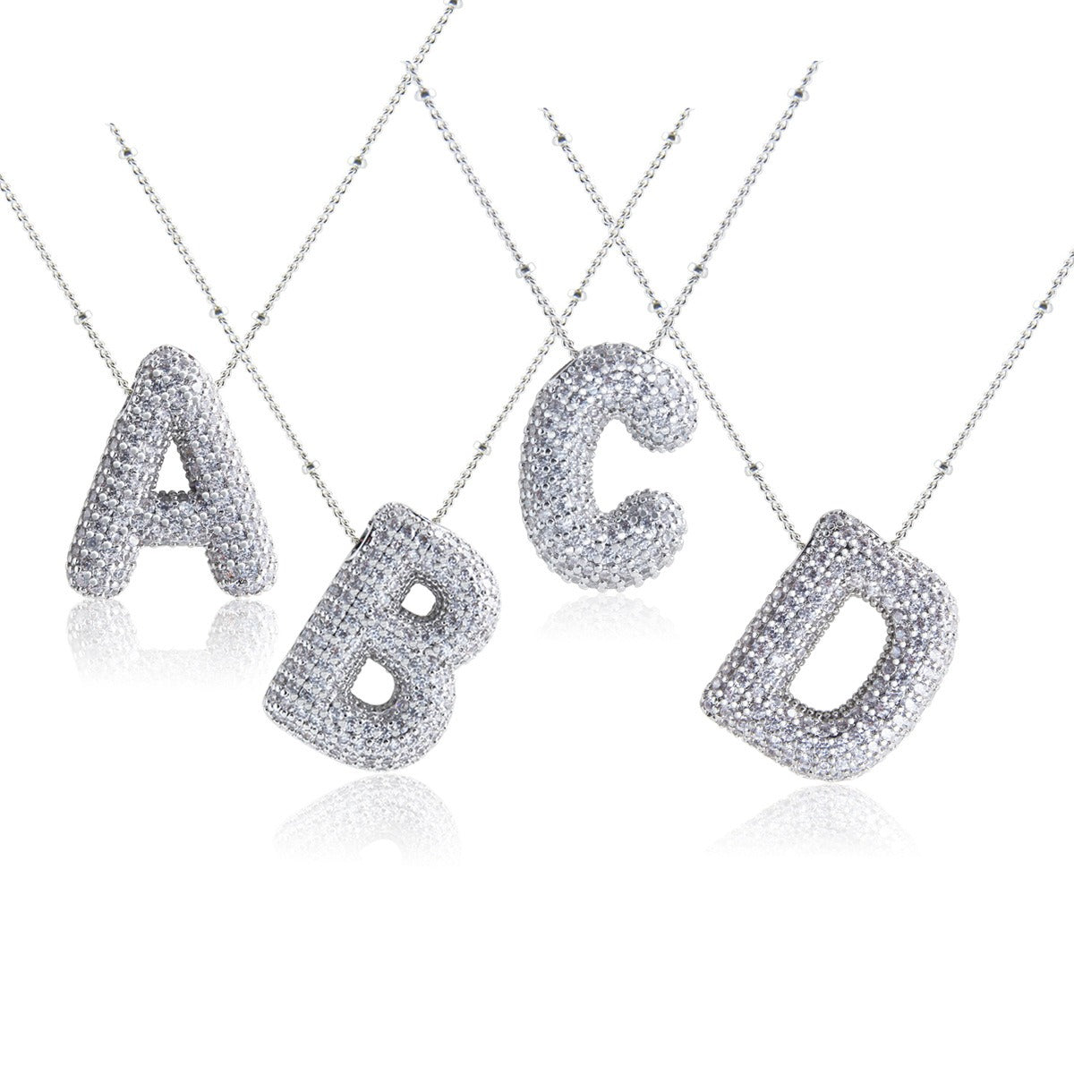 Bubble Initial Necklace