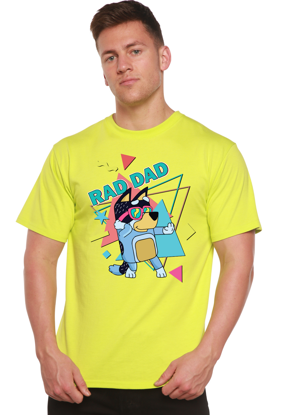 Rad Dad Bluey Men's Bamboo Short Sleeve Graphic T-Shirt