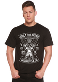 Built For Speed Men's Bamboo Viscose/Organic Cotton Short Sleeve Graphic T-Shirt