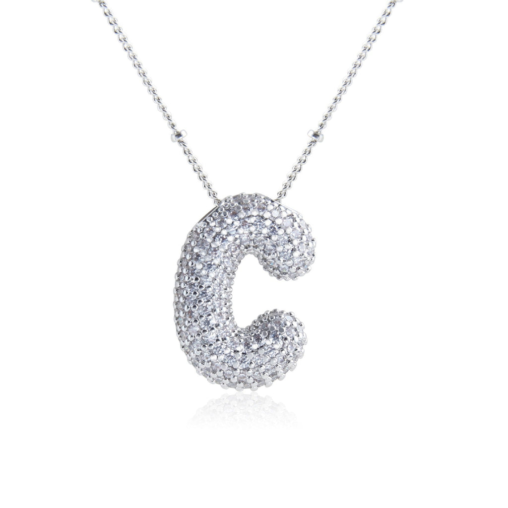 Bubble Initial Necklace