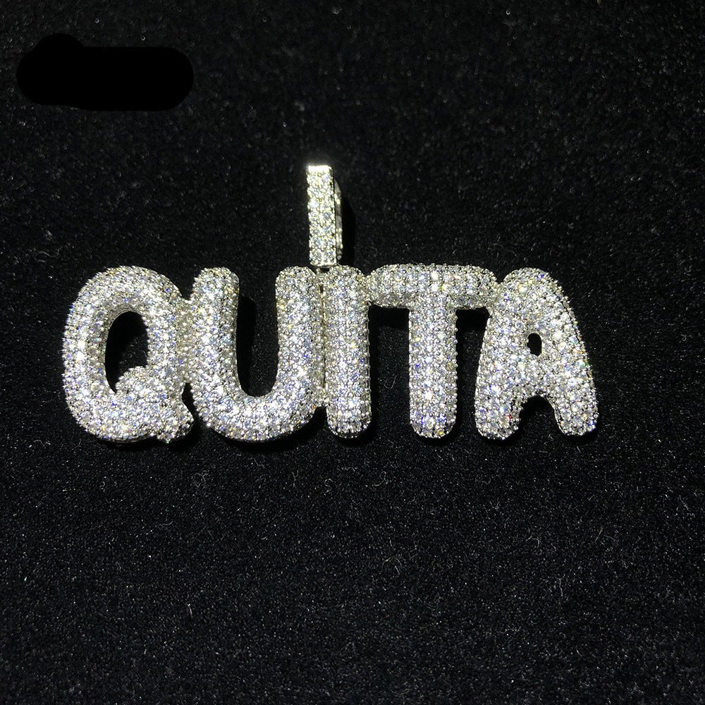 Personalized Bubble Letter Necklace