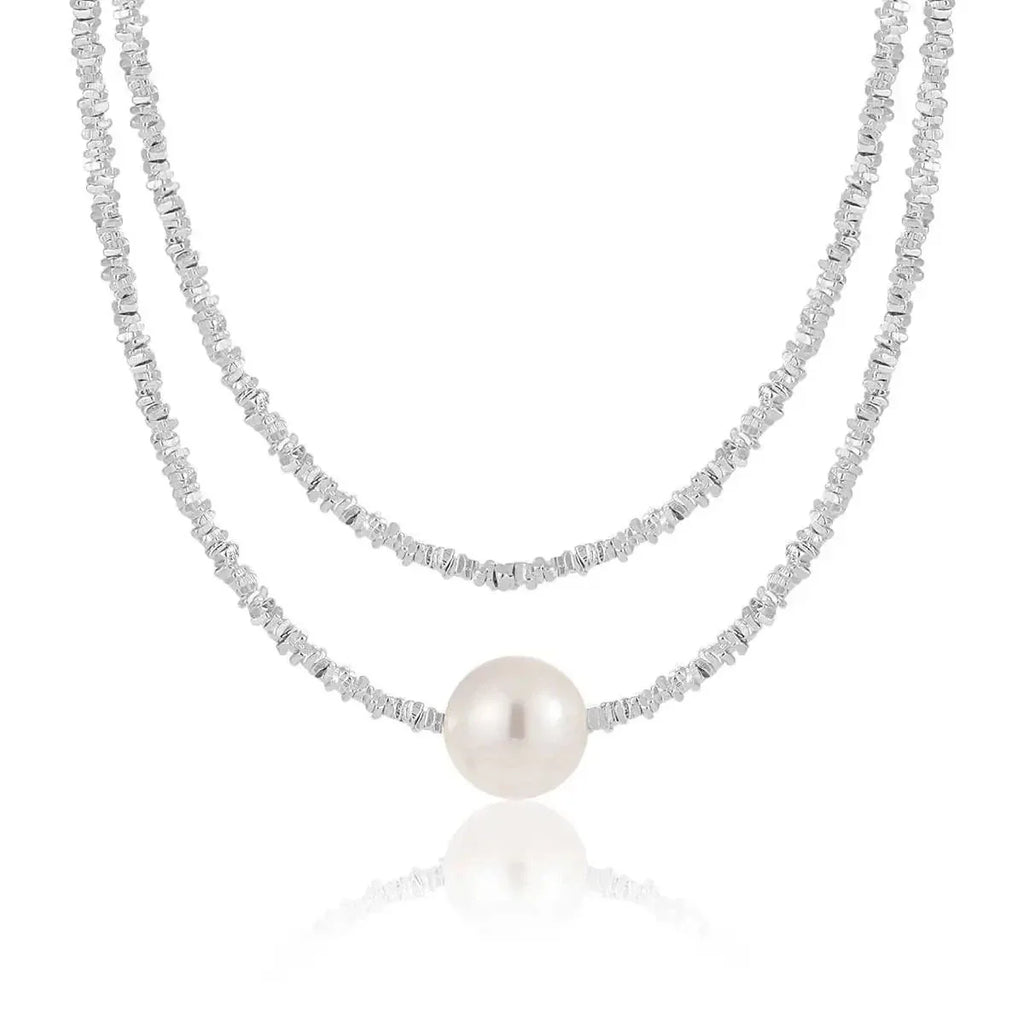 Stackable Shell Pearl Necklace