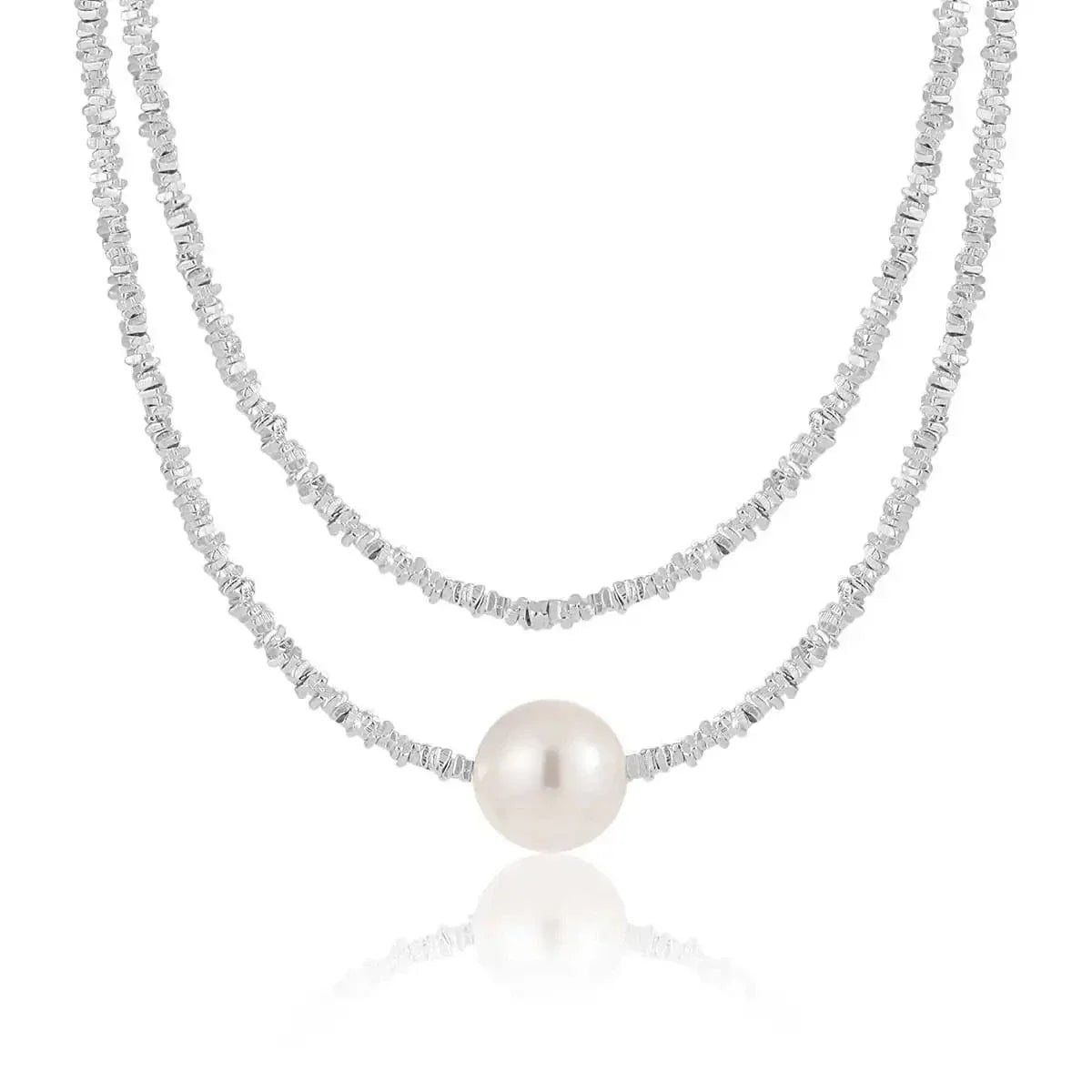 Stackable Shell Pearl Necklace