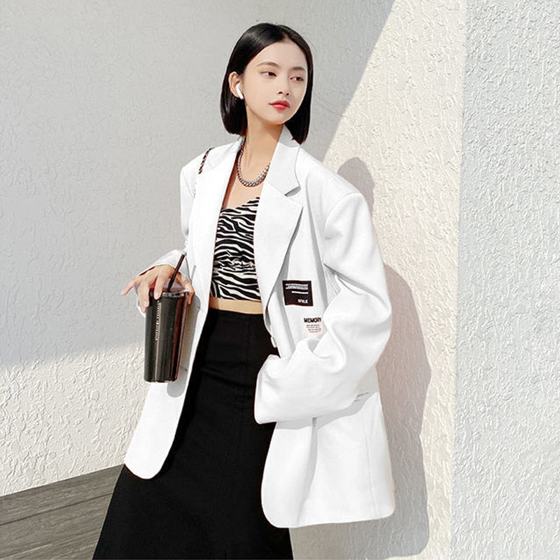 Oversized Wide-Shoulder Blazer