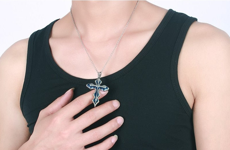 Black Rectangle Pendant Necklace