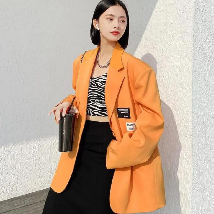 Oversized Wide-Shoulder Blazer