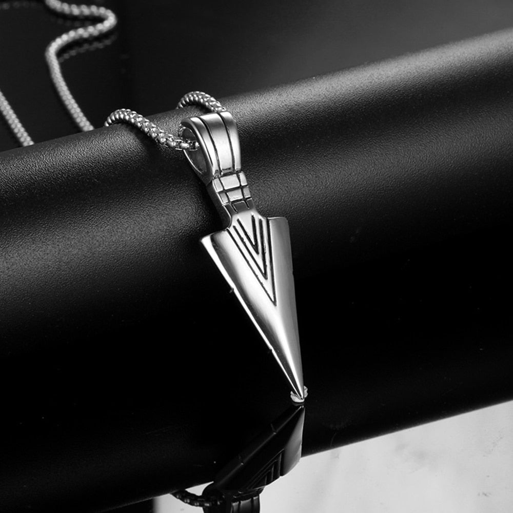 Black Rectangle Pendant Necklace