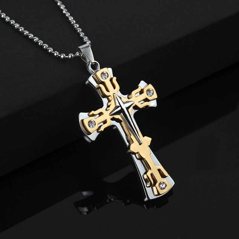 Black Rectangle Pendant Necklace