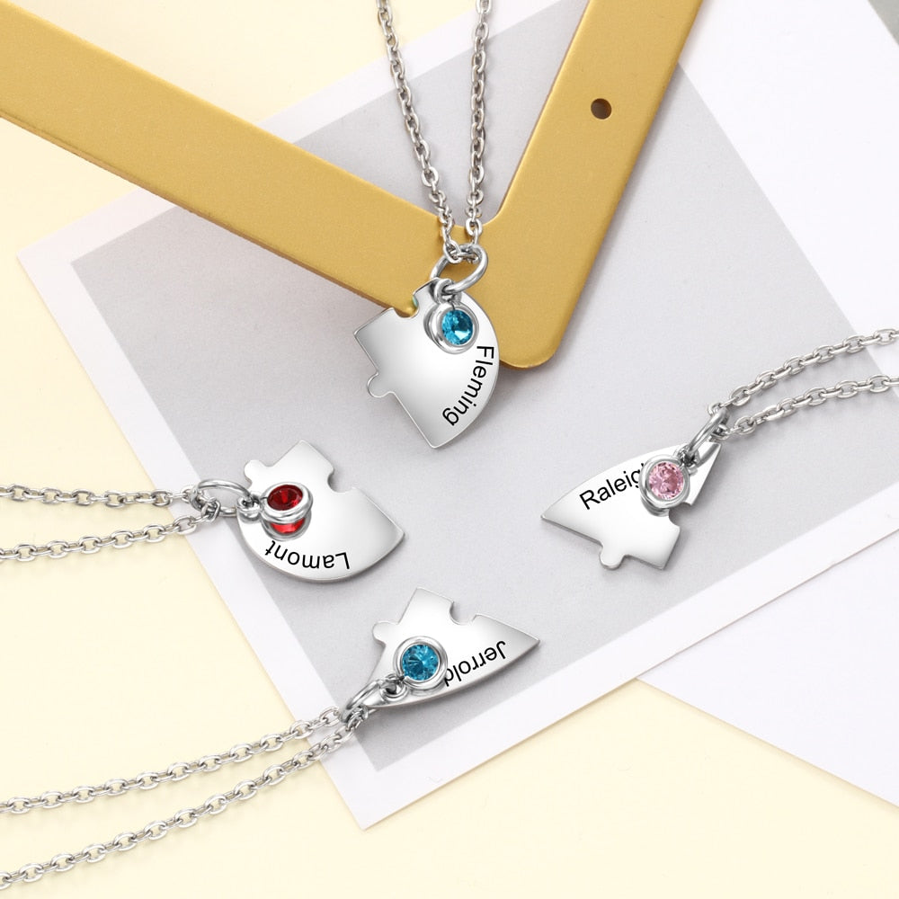 Four-Friend Heart Necklace