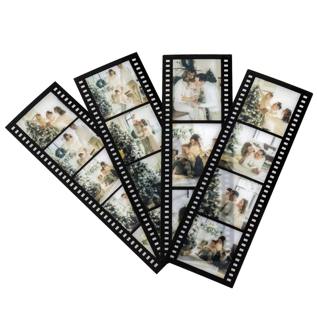 Personalized Film Roll Photo Bookmarks - 4 Pieces