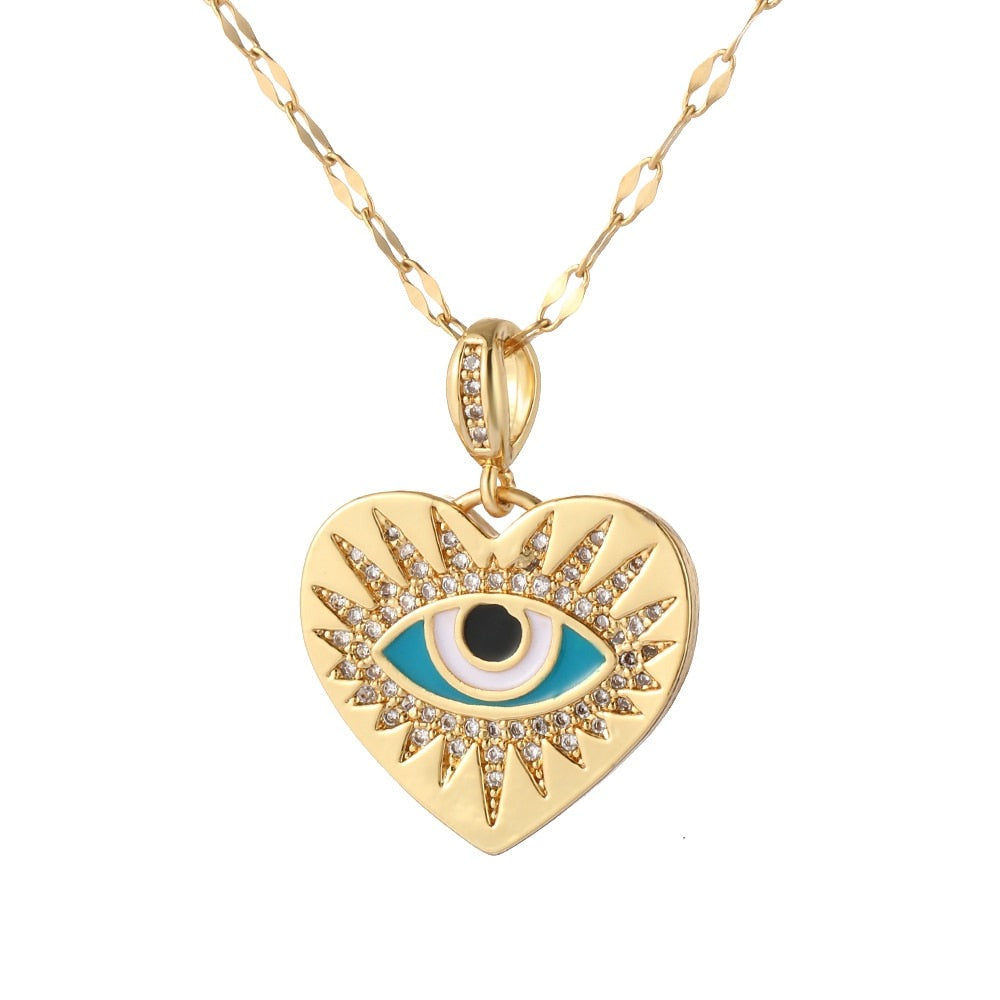 Blue Eye Pendant Necklace