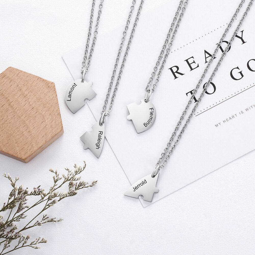Four-Friend Heart Necklace