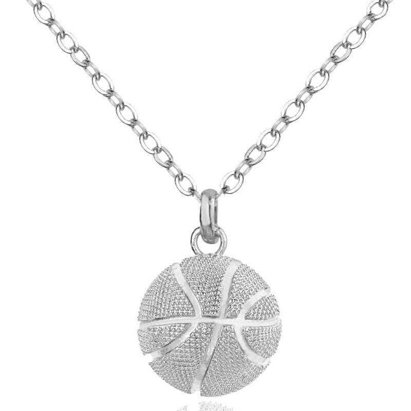 Basketball Pendant Necklace