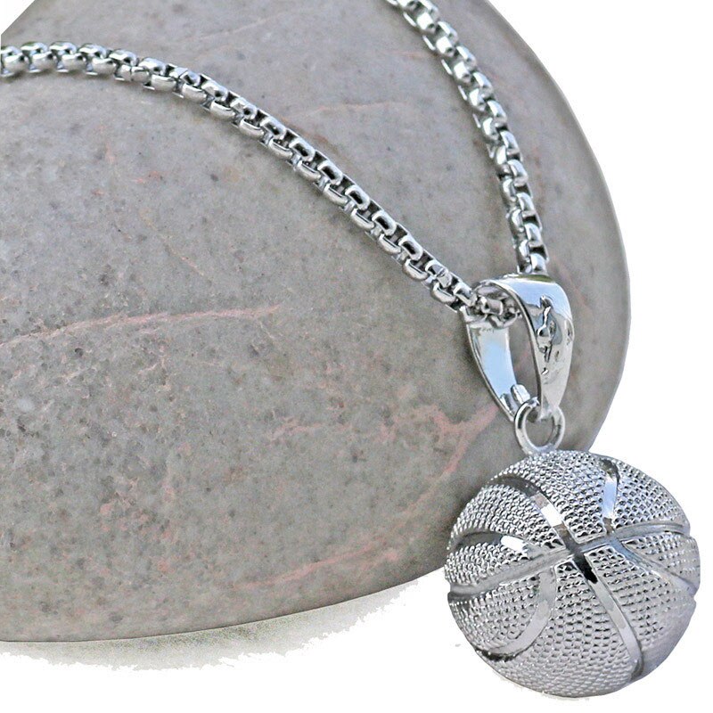 Basketball Pendant Necklace