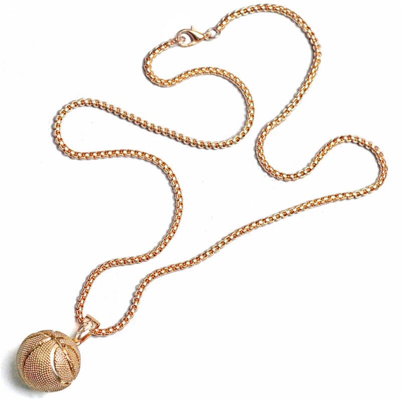 Basketball Pendant Necklace