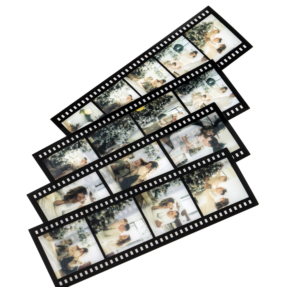 Personalized Film Roll Photo Bookmarks - 4 Pieces