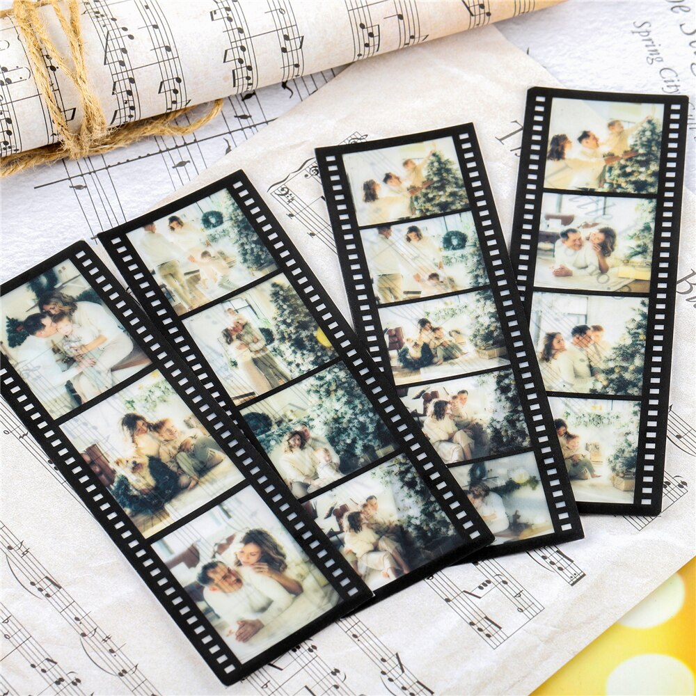 Personalized Film Roll Photo Bookmarks - 4 Pieces