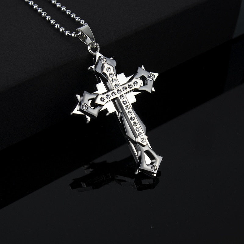 Black Rectangle Pendant Necklace
