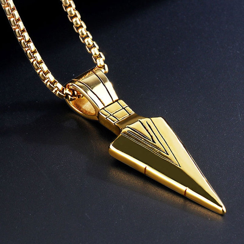 Black Rectangle Pendant Necklace
