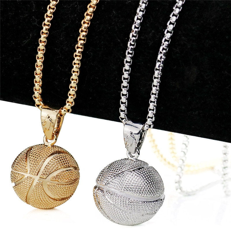 Basketball Pendant Necklace