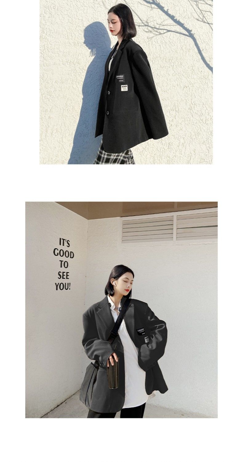 Oversized Wide-Shoulder Blazer