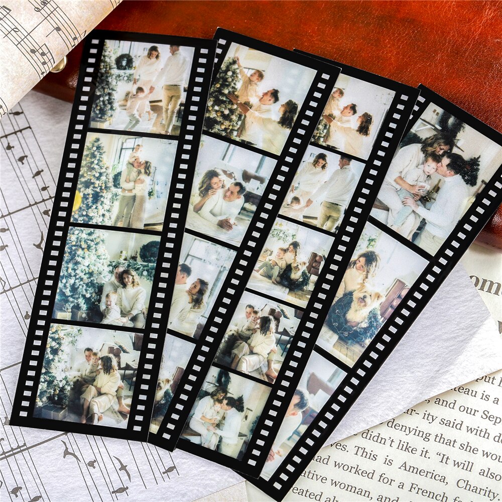 Personalized Film Roll Photo Bookmarks - 4 Pieces