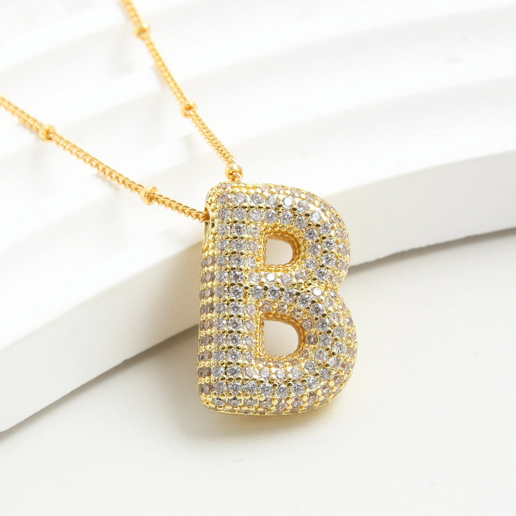 Bubble Initial Necklace