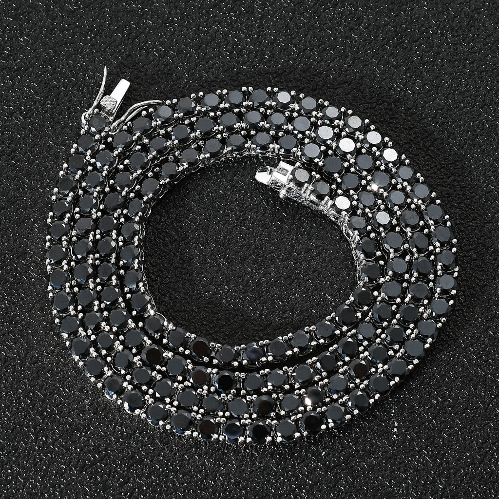 Black Stone Chain Necklace
