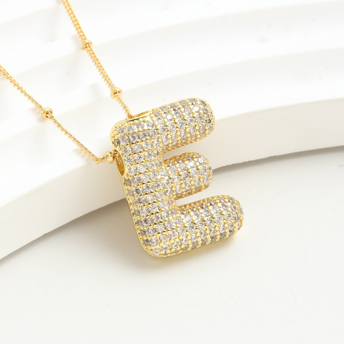 Bubble Initial Necklace