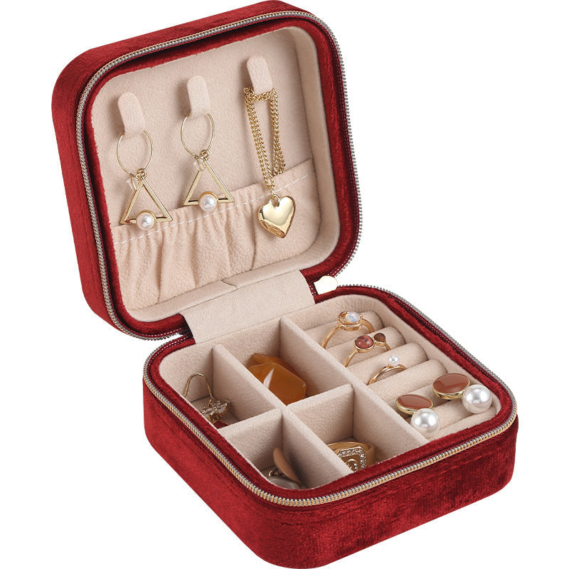 Italian velvet jewelry organiser box
