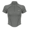 Slim-Fit Short-Sleeve Zip-Neck Top