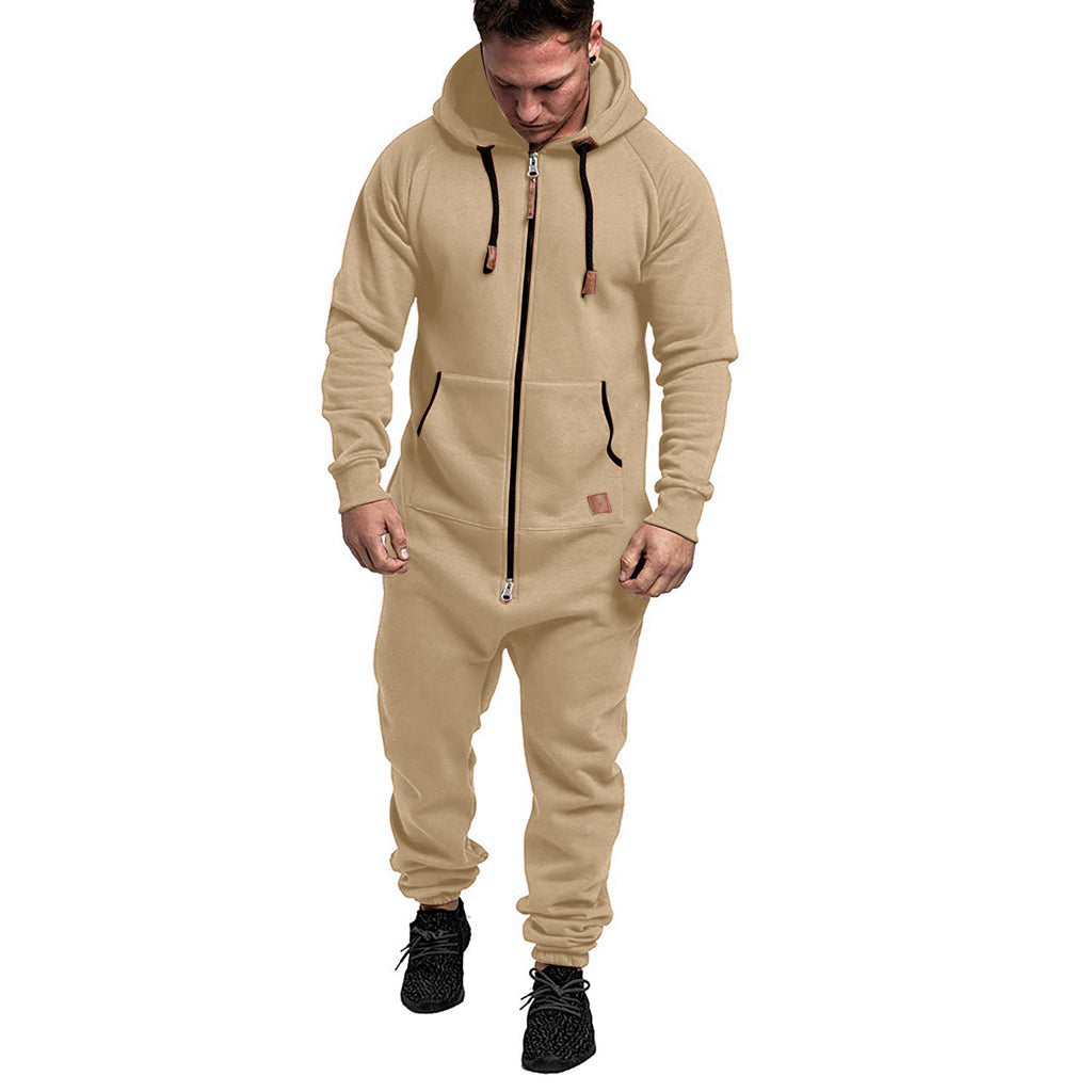 Men’s Hooded Fleece Jumpsuit