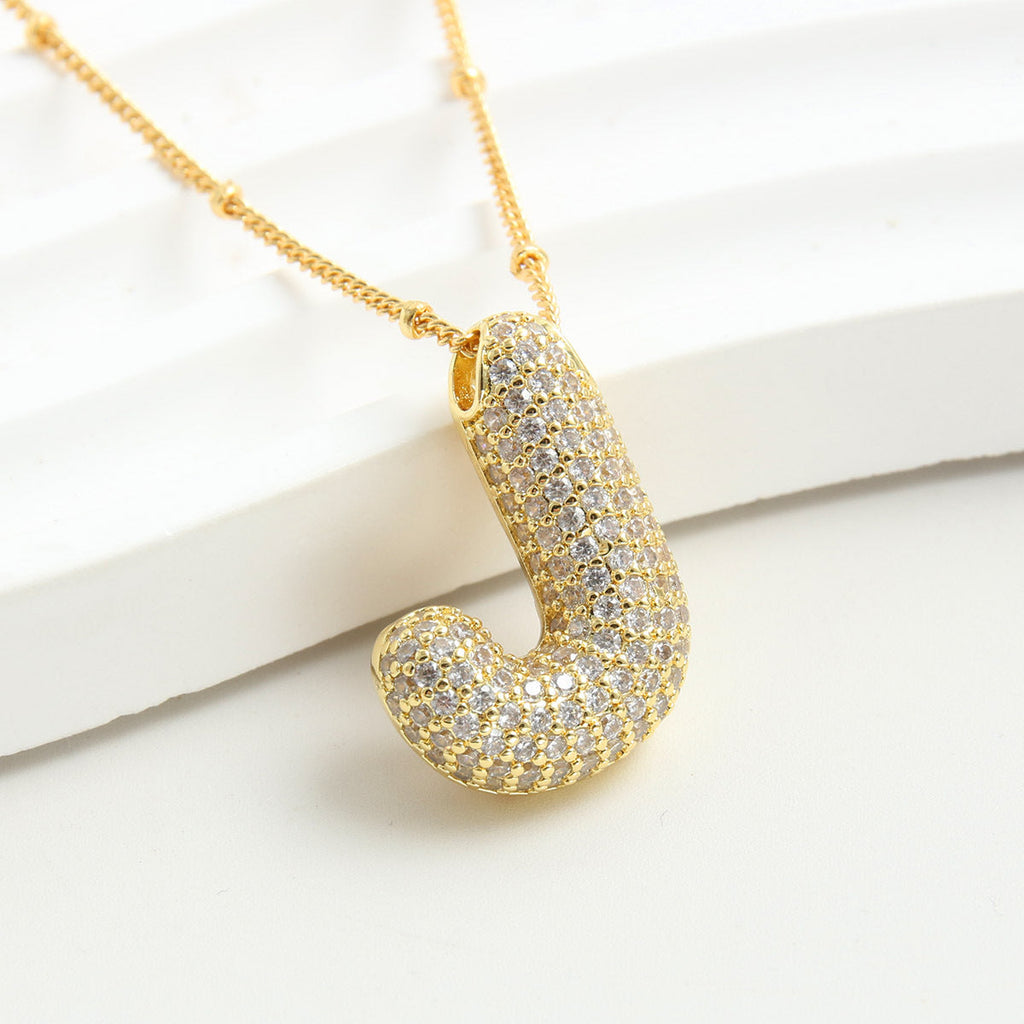 Bubble Initial Necklace